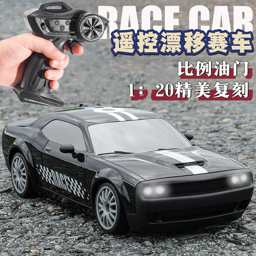 Drift 4WD Remote Control Car - RC Remote Control Vehicle Dodge Challenger High-Speed Racing Car Model, a Toy Gift for Boys